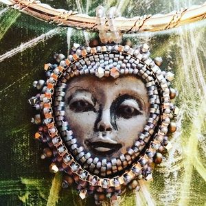 Anthropologie “Namaste” yogi necklace